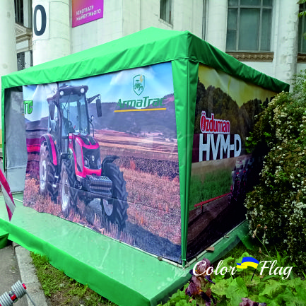 Палатка 4х4м для выставки с рекламными изображениями киев